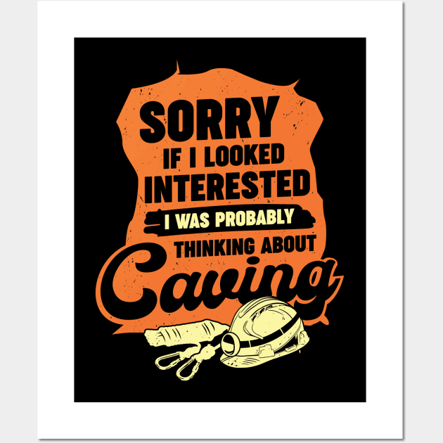 Caving Spelunking Potholing Caver Gift Wall Art by Dolde08